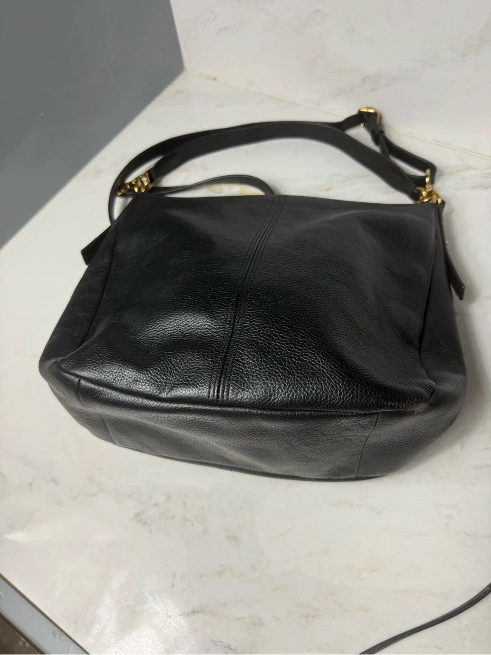 Fossil Jolie Black Leather Hobo Bag